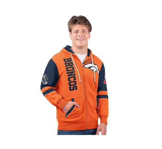 🎉Broncos💝Only Today Buy 2 Get 2 Free ✨NFL Full Zip Hooded Sweatshirt