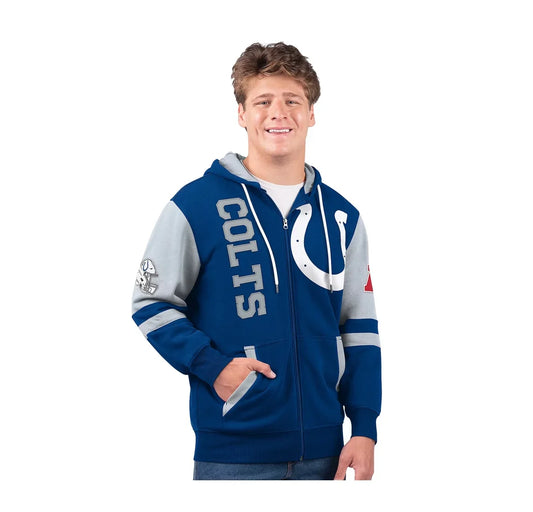 🎉Colts💝Only Today Buy 2 Get 2 Free ✨NFL Full Zip Hooded Sweatshirt