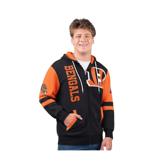 🎉Bengals💝Only Today Buy 2 Get 2 Free ✨NFL Full Zip Hooded Sweatshirt