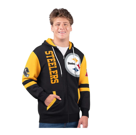 🎉Steelers💝Only Today Buy 2 Get 2 Free ✨NFL Full Zip Hooded Sweatshirt
