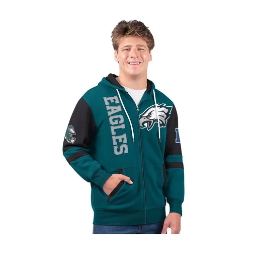 🎉Eagles💝Only Today Buy 2 Get 2 Free ✨NFL Full Zip Hooded Sweatshirt
