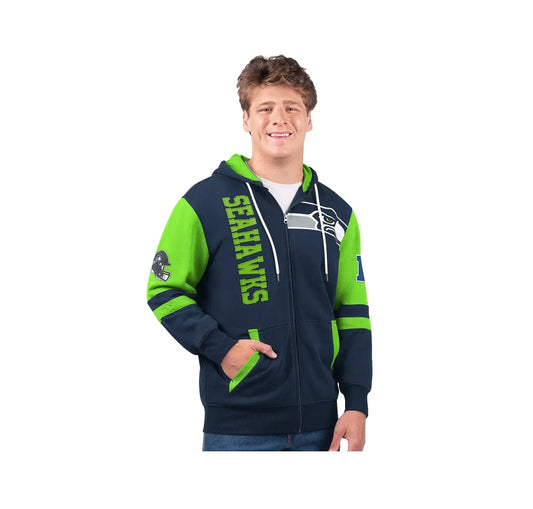 🎉Seahawks💝Only Today Buy 2 Get 2 Free ✨NFL Full Zip Hooded Sweatshirt