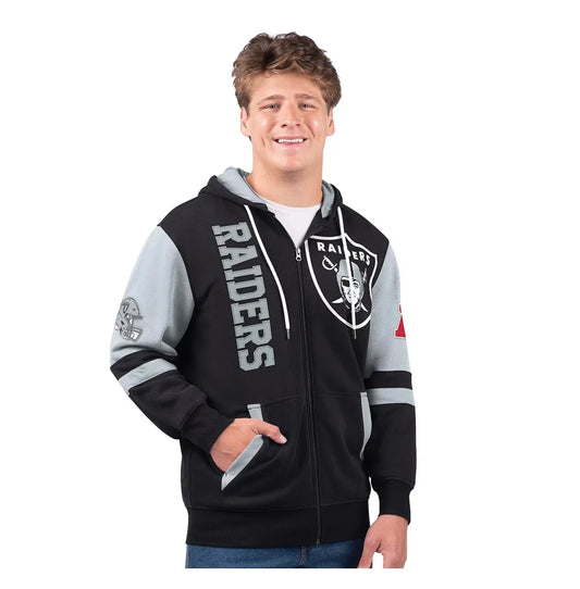 🎉Raiders💝Only Today Buy 2 Get 2 Free ✨NFL Full Zip Hooded Sweatshirt