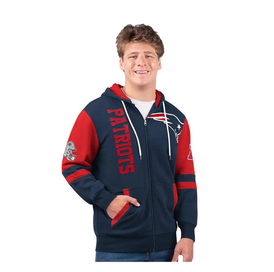 🎉Patriots💝Only Today Buy 2 Get 2 Free ✨NFL Full Zip Hooded Sweatshirt