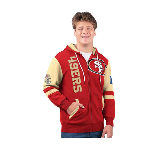 🎉49ers💝Only Today Buy 2 Get 2 Free ✨NFL Full Zip Hooded Sweatshirt