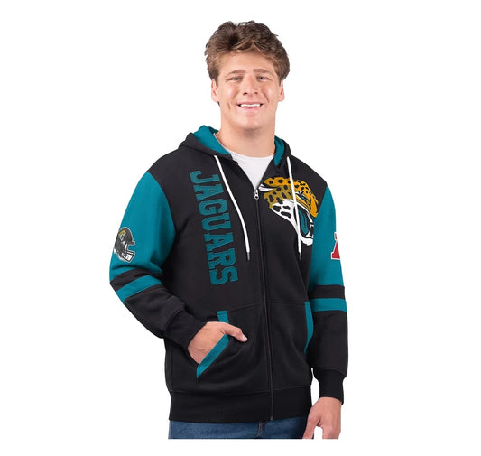 🎉Jaguars💝Only Today Buy 2 Get 2 Free ✨NFL Full Zip Hooded Sweatshirt