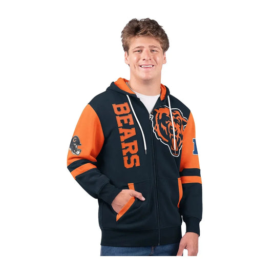 🎉Bears💝Only Today Buy 2 Get 2 Free ✨NFL Full Zip Hooded Sweatshirt