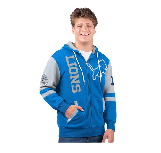 🎉Lions💝Only Today Buy 2 Get 2 Free ✨NFL Full Zip Hooded Sweatshirt