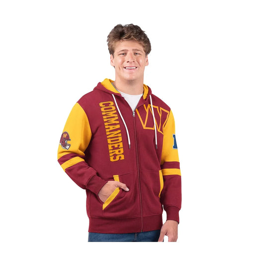 🎉Commanders💝Only Today Buy 2 Get 2 Free ✨NFL Full Zip Hooded Sweatshirt