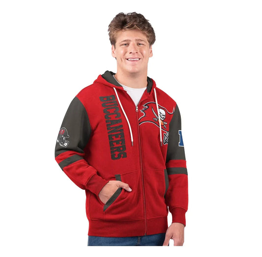 🎉buccaneers💝Only Today Buy 2 Get 2 Free ✨NFL Full Zip Hooded Sweatshirt